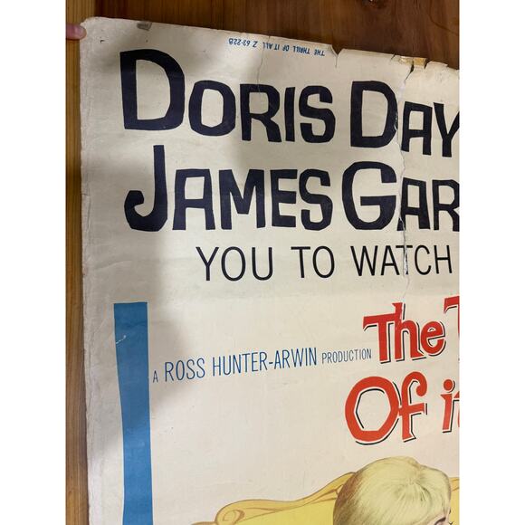 Vintage 1963 The Thrill of it All Movie Poster Doris Day James Garner Universal - Picture 7 of 13